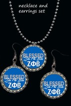 Zeta Phi Beta sorority earring Earrings and necklace set great gift - £6.76 GBP