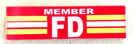 FIRE DEPARTMENT Member MAGNET - 1&quot; x 3 1/2&quot; High Quality Domed Acrylic F... - $4.00