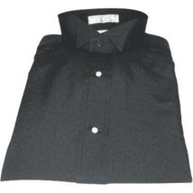 Men's Tuxedo shirt By CLASSIX Wing Tip Formal Plain Front After Six M14 Black image 2