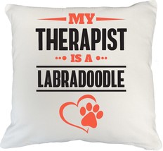 Make Your Mark Design Labradoodle Therapist White White Pillow Cover for... - £19.46 GBP+