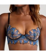 Bluebella Lyandra Underwire Embroidered Lace Mesh Bra, Blue/Black, 32DD,... - $1,100.33 MXN