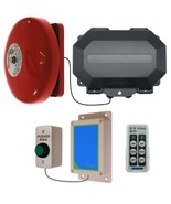 Wireless Commercial Warehouse Doorbell - H/D Push Button with Loud 85 dB... - £225.74 GBP
