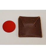 Vintage Chess United Red Glass Filter in Leather Case - $16.63