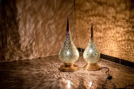 Moroccan Table Lamp Floor Lamp, Arabian Nights Lighting, Bohemian Decor, Exotic - £138.39 GBP+