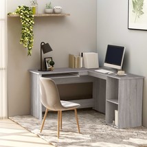 Corner Desk Grey Sonoma 120x140x75 cm Engineered Wood - £90.03 GBP