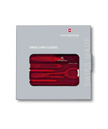 Victorinox Swiss Army Swiss Card Classic Translucent Red 10 Functions 0.... - $33.47