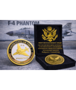 Combat aircraft U S AIR FORCE F-4 PHANTOM Challenge Coin USA  w/ Retirem... - $36.84