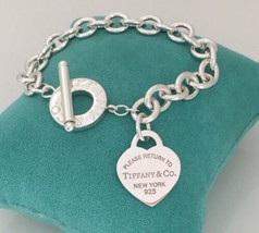 Extra Large Please Return to Tiffany &amp; Co Heart Tag Toggle Bracelet Plus... - £444.81 GBP