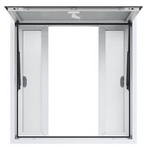 VEVOR Concession Window 36"x36", Aluminum Alloy Food Truck Service Window with 4 - $514.99