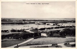 Southport Merseyside Uk Three Bridges &amp; Pier~E T W Dennis Publ Postcard - £5.17 GBP