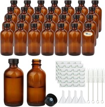 4Oz Amber Glass Bottles, Boston Round Glass Bottles (50 Pack) With Leak-... - $887.74 MXN