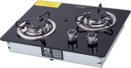 2 Burner LPG Gas Stove Hob 2*1.8KW 380*300*70mm GR-B003 Boat Caravan RV - £207.83 GBP