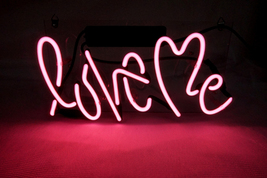 &#39;Love Me&#39; Beer Bar Pub Art Banner Real Neon Light Sign 10&quot;x9&quot; - £54.20 GBP