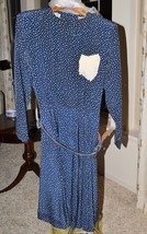 Liz Claiborne Navy and White Dotted Dress, Size 12 - $45.00
