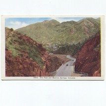 Vtg. Linen White Border Ute Pass and Manitou Springs Colorado CO Unposted 15816 - £3.88 GBP