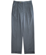 Brooks Brothers Mens Med Grey Madison Fit Pleated Wool Pants 42W x 34L B... - $142.17 CAD