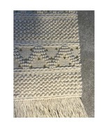 Large Handwoven Tapestry w/ Fringe Home Decor Boho Farmhouse Morracan Cr... - $1,111.71 MXN