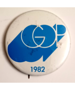 1982 GOP Political Campaign Pinback Button 2 1/4&quot; - $12.15 CAD