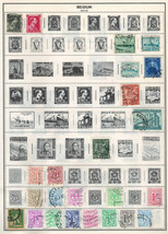 BELGIUM 1937-57 Very Fine Used Stamps Hinged on List: 2 Sides - £0.79 GBP