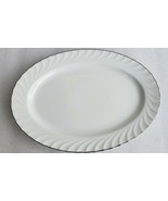 (1) Norleans Estate 14&quot; Oval Serving Platter Fine China Swirled Platinum... - £121.88 GBP