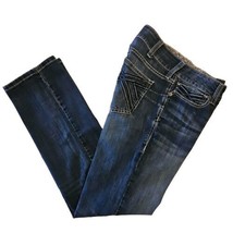 Ariat Jeans REAL Mid Rise Straight Willow 3D Dresden Womens 31 R Blue Sh... - $48.98