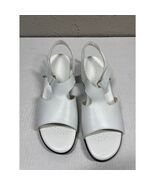 SAS Suntimer White Leather Peep Toe Ankle Strap Sandals 11.5M - $56.34 CAD