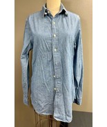 Vintage RUGBY Ralph Lauren Tate Collar Light Denim Button Up Shirt Size S - $74.24