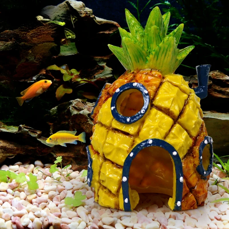 Game Fun Play Toys Underwater Comic Plants PineA House Fish Hiding Play Home Shr - £23.30 GBP