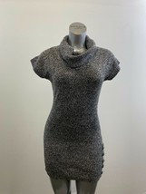 Majora Women&#39;s Cowl Neck Sweater Dress Size Large Gray Short Sleeve Acry... - $7.92