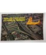 Vintage RPPC Man Dig Those Crazy Los Angeles Freeways California Postcar... - $9.49