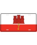 Gibraltar Flag License Plate Personalized Car Auto Bike Motorcycle Tag - $10.99+