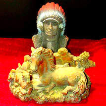 Indian Horse Bust and Horse Statue - $35.64