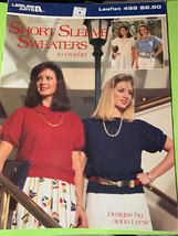 Leisure Arts Short Sleeve Sweaters To Crochet Design Book - $6.34