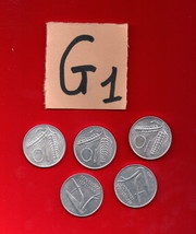 lot 10 lire italian republic italy 5 coins 1955 1979 1980 81 1982-
show origi... - £7.25 GBP