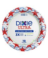 Dixie Ultra 10&quot; Plates Americana 18 Count Paper Dinnerware - $325.49 MXN