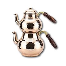 LaModaHome Hand Hammered Classic Design Copper Turkish Tea Pot - £72.45 GBP