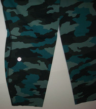 New NWT Lululemon Base Pace Leggings 16 HR 25 Womens Camo Tidewater Teal Black  - £100.92 GBP