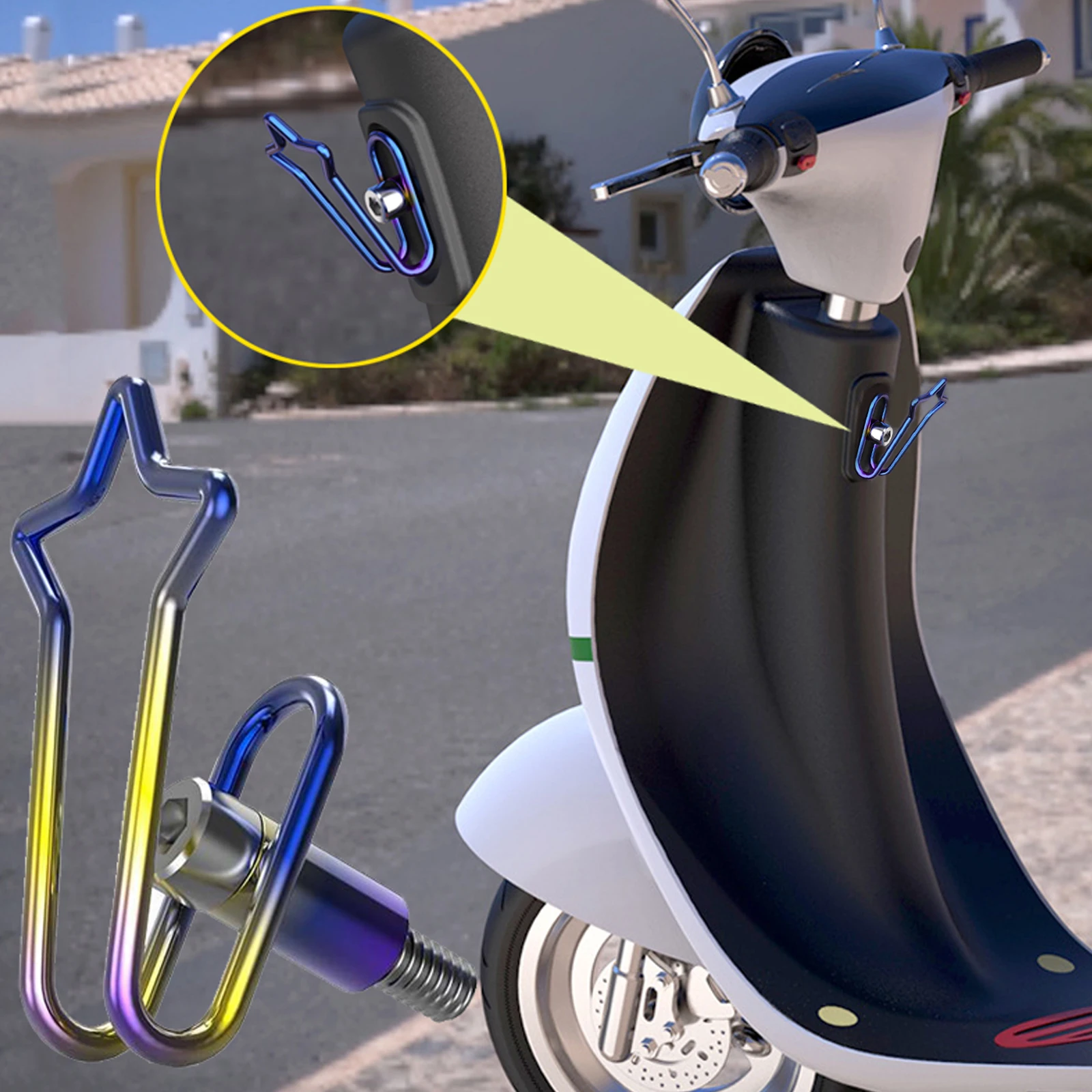 Stainless Steel Motorcycle Helmet Hook Hanger Holder for Motorbikes and ... - £10.79 GBP