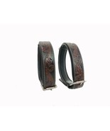 Shwaan Genuine Leather Dog Collar Tooled Floral Pattern Small Collar 11&quot;... - $35.75
