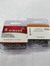 (2) Singer Dressmaker Pins Dressmaker Sewing 500 Pins 1000ttl Bulk COMBI... - $5.63
