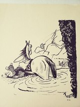  P. Bellocq Equestrian 1970  Caricature 14&quot; x 17&quot; The Shamrock Art Print... - $20.00