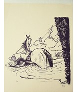  P. Bellocq Equestrian 1970  Caricature 14&quot; x 17&quot; The Shamrock Art Print... - £15.73 GBP