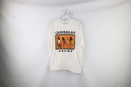 Vintage 90s Streetwear Mens 2XL Spell Out Caribbean Aruba Short Sleeve T-Shirt - £23.19 GBP