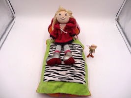 Groovy Girls Victoria Plush Doll Blonde Pink Hair and Groovy Bed an Mini Doll - $28.71