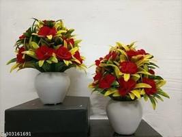 Fancy and Unique Artificial Flowers for Home Office Kitchen Decor Combo pack ac - £16.66 GBP