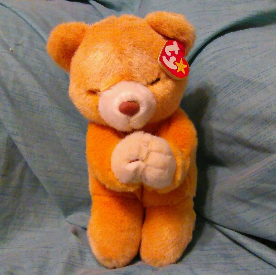 Prayers Keepsake Bear GoodNight TY Toys Stuffed Animals Kneeling Praying Hope - $27.32
