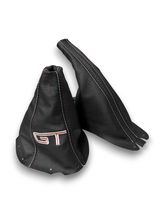 Embroidered GT Shift Parking Brake Boot For 94 -04 Ford Mustang Red Whit... - $60.00