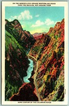 Gore Canyon Royal Grand Scenic Line Railroad Canon City CO UNP Linen Postcard G8 - £3.86 GBP