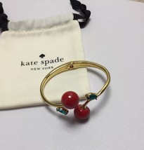 Kate Spade ma cherie cherry open hinged cuff Bracelet With KS Dust Bag New - $48.00