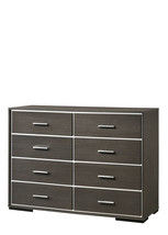 57" Gray Solid and Manufactured Wood Eight Drawer Double Dresser - $17,757.44 MXN
